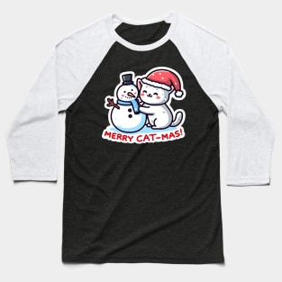 Merry Cat-Mas Baseball T-Shirt